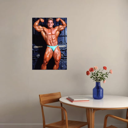 Rich Gaspari Front Double Biceps Pose Famous Oldschool Bodybuilder Poster Bodybuilding Workout HD Photo Print Inspirational Gym Decor Athletes Icon Wall Art Weightlifting Artwork - xonomax