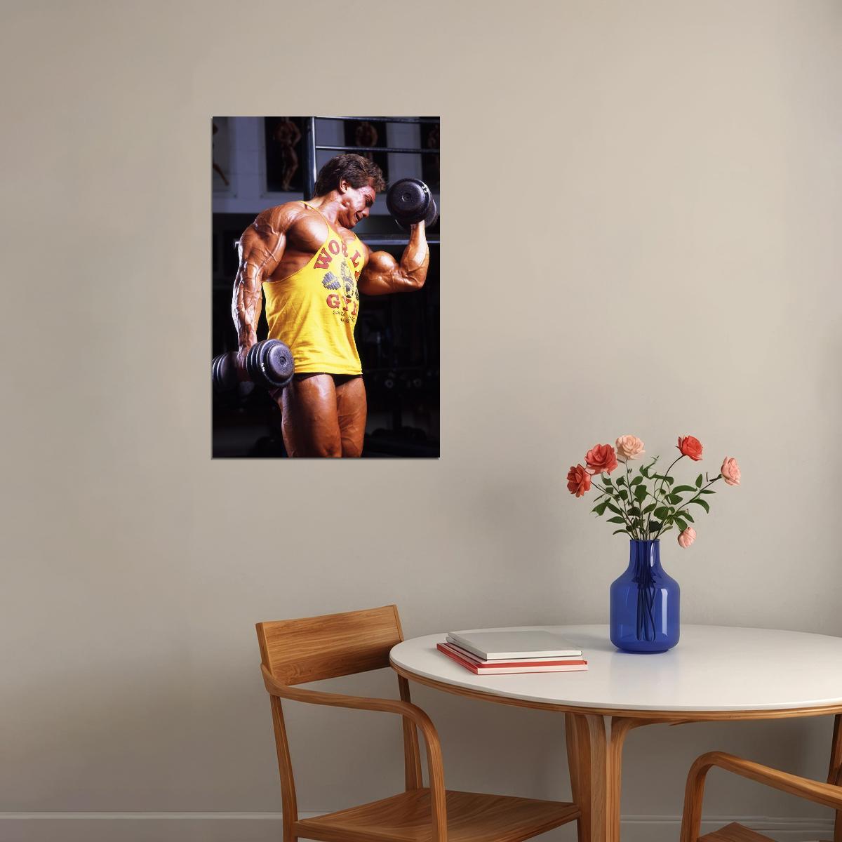 Rich Gaspari Gum Shot Famous Oldschool Bodybuilder Poster Bodybuilding Workout HD Photo Print Motivational Gym Decor Athletes Icon Wall Art Weightlifting Artwork - xonomax