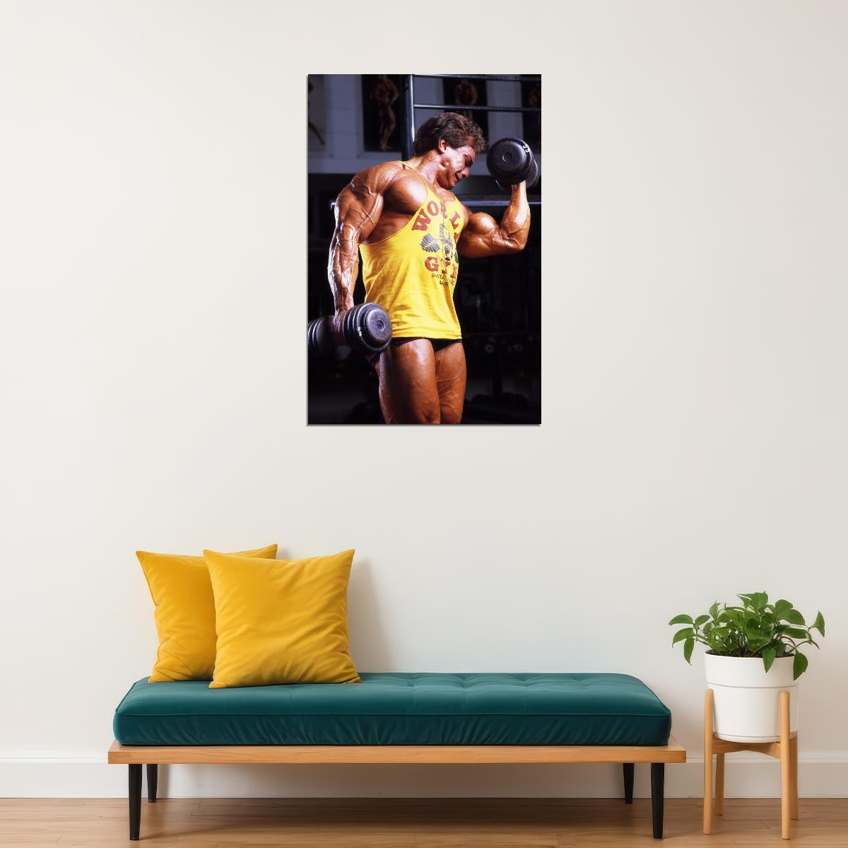 Rich Gaspari Gum Shot Famous Oldschool Bodybuilder Poster Bodybuilding Workout HD Photo Print Motivational Gym Decor Athletes Icon Wall Art Weightlifting Artwork - xonomax