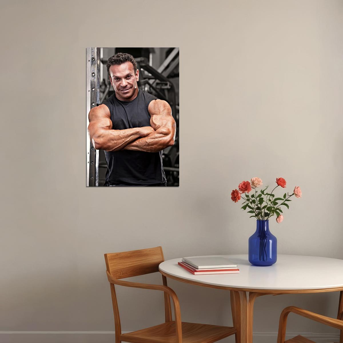 Rich Gaspari Modern Portrait Famous Oldschool Bodybuilder Poster Gym Shot Bodybuilding Workout HD Photo Print Motivational Gym Decor Athletes Icon Wall Art Weightlifting Artwork - xonomax