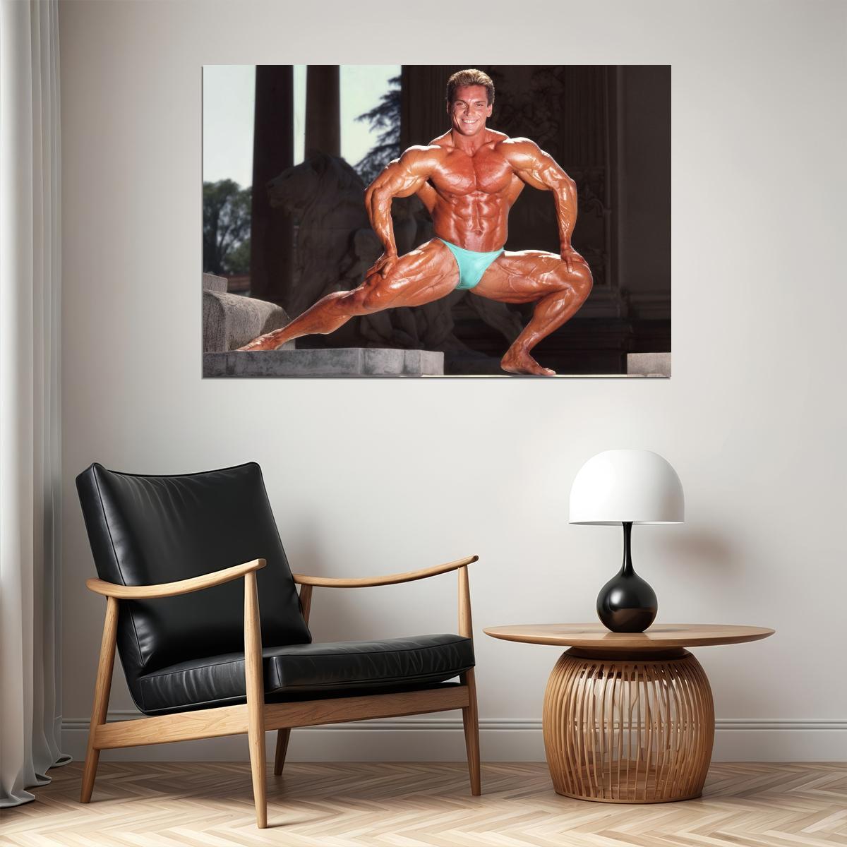 Rich Gaspari Posing Famous Oldschool Bodybuilder Poster Bodybuilding Workout HD Photo Print Motivational Gym Decor Athletes Icon Wall Art Weightlifting Artwork - xonomax