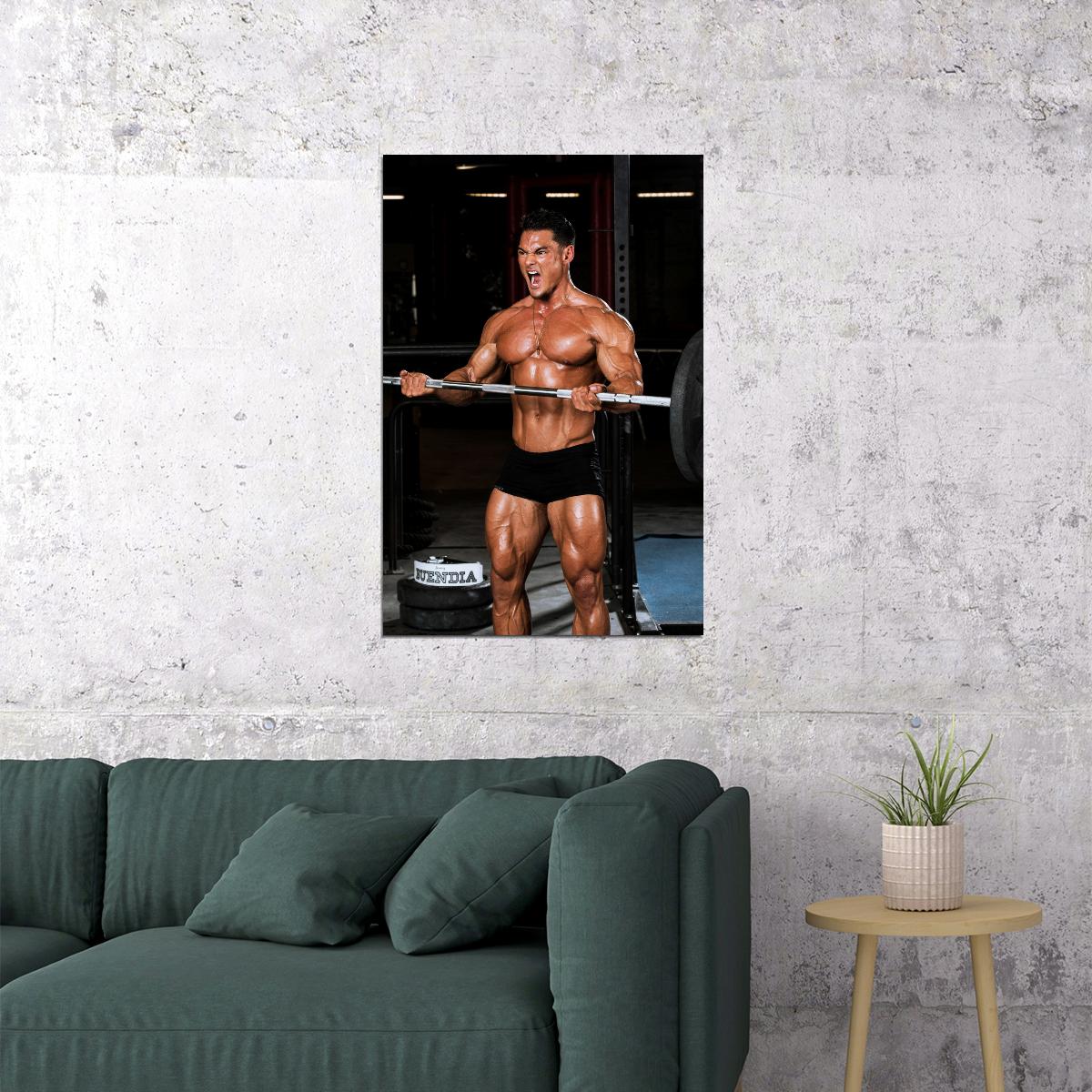 Jeremy Buendia Bodybuilder Poster Bodybuilding Workout HD Photo Print Motivational Gym Decor Athletes Icon Wall Art Weightlifting Artwork Gifts for Fitness Lovers