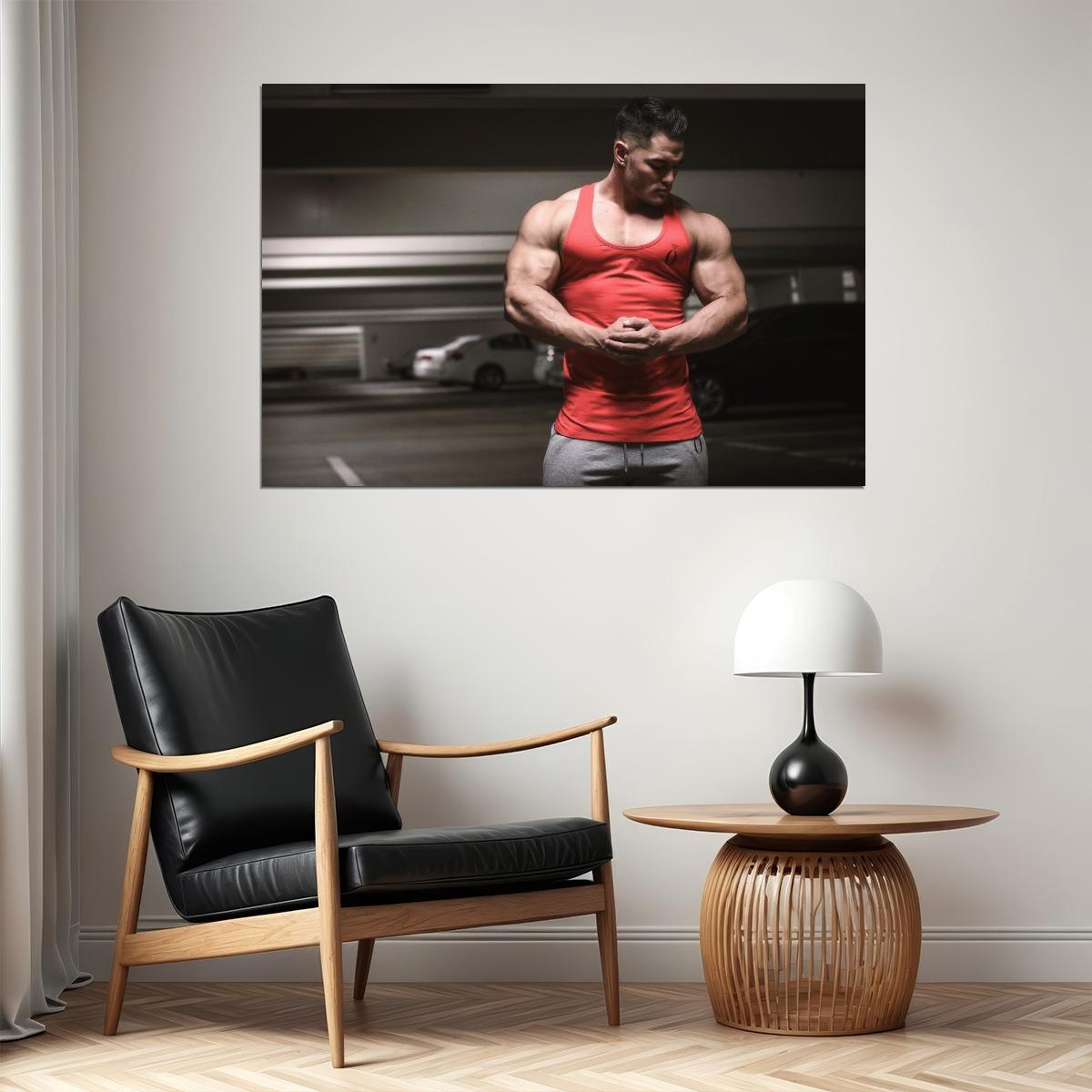 Jeremy Buendia Bodybuilder Poster Bodybuilding Workout HD Photo Print Inspirational Gym Decor Athletes Icon Wall Art Weightlifting Artwork Gifts for Fitness Lovers
