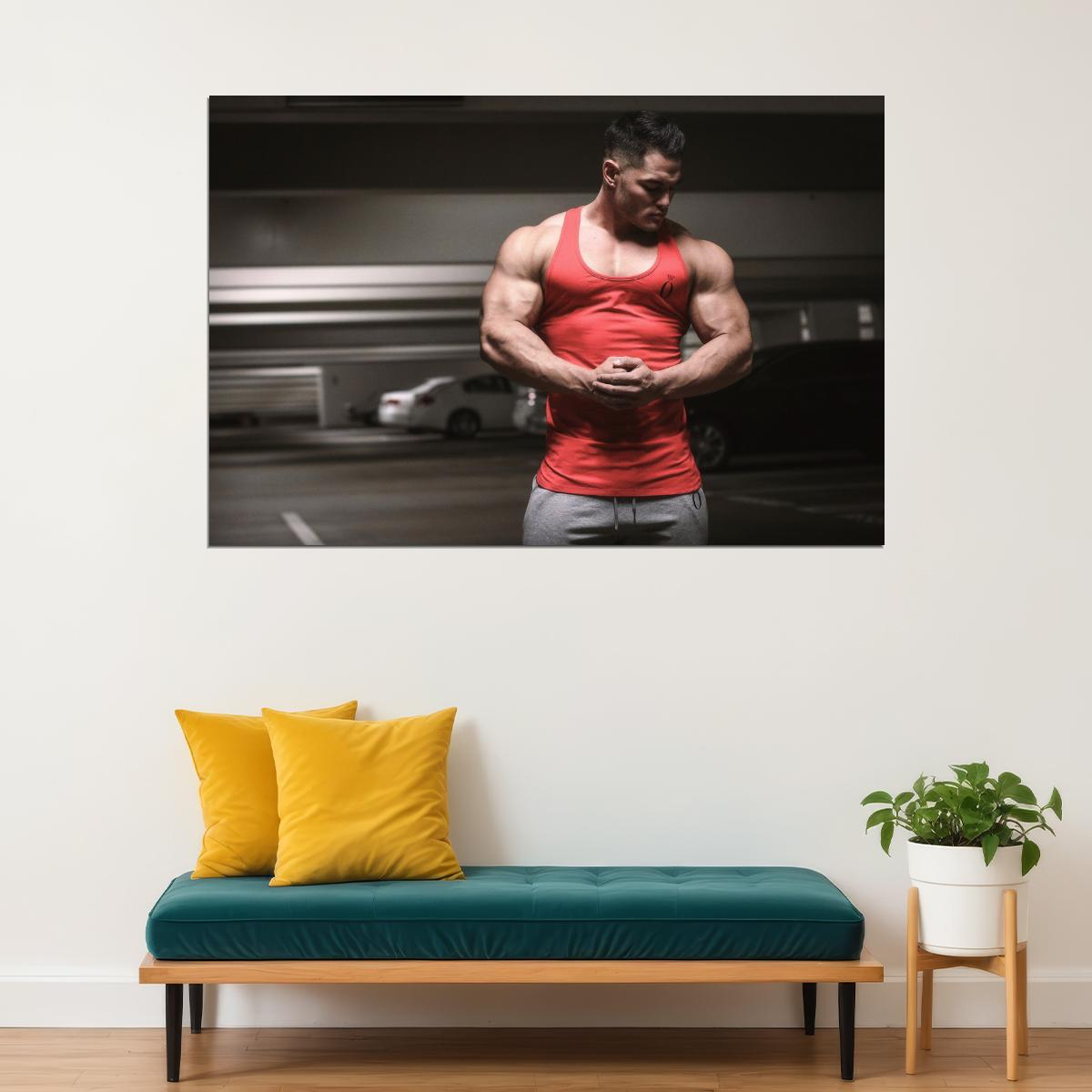 Jeremy Buendia Bodybuilder Poster Bodybuilding Workout HD Photo Print Inspirational Gym Decor Athletes Icon Wall Art Weightlifting Artwork Gifts for Fitness Lovers