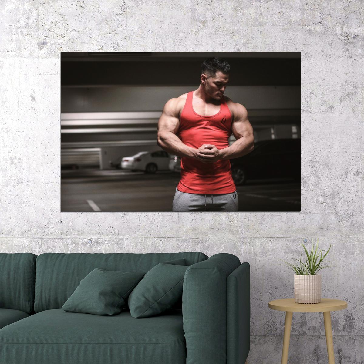 Jeremy Buendia Bodybuilder Poster Bodybuilding Workout HD Photo Print Inspirational Gym Decor Athletes Icon Wall Art Weightlifting Artwork Gifts for Fitness Lovers