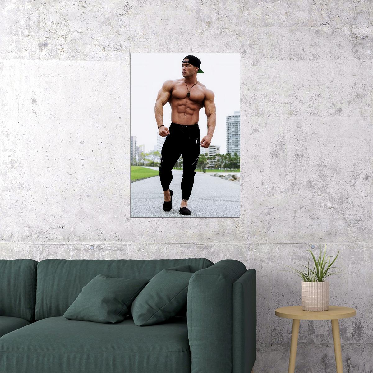 Jeremy Buendia Bodybuilder Poster Bodybuilding Workout HD Photo Print Motivational Gym Decor Athletes Icon Wall Art Weightlifting Artwork Gifts for Fitness Lovers