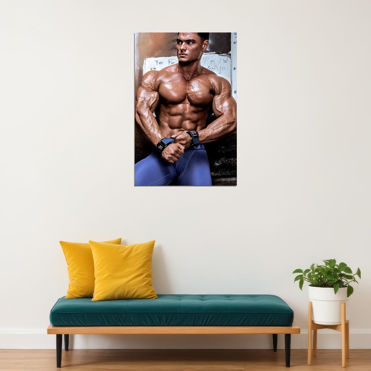 Jeremy Buendia Bodybuilder Poster Bodybuilding Workout HD Photo Print Inspirational Gym Decor Athletes Icon Wall Art Weightlifting Artwork Gifts for Fitness Lovers