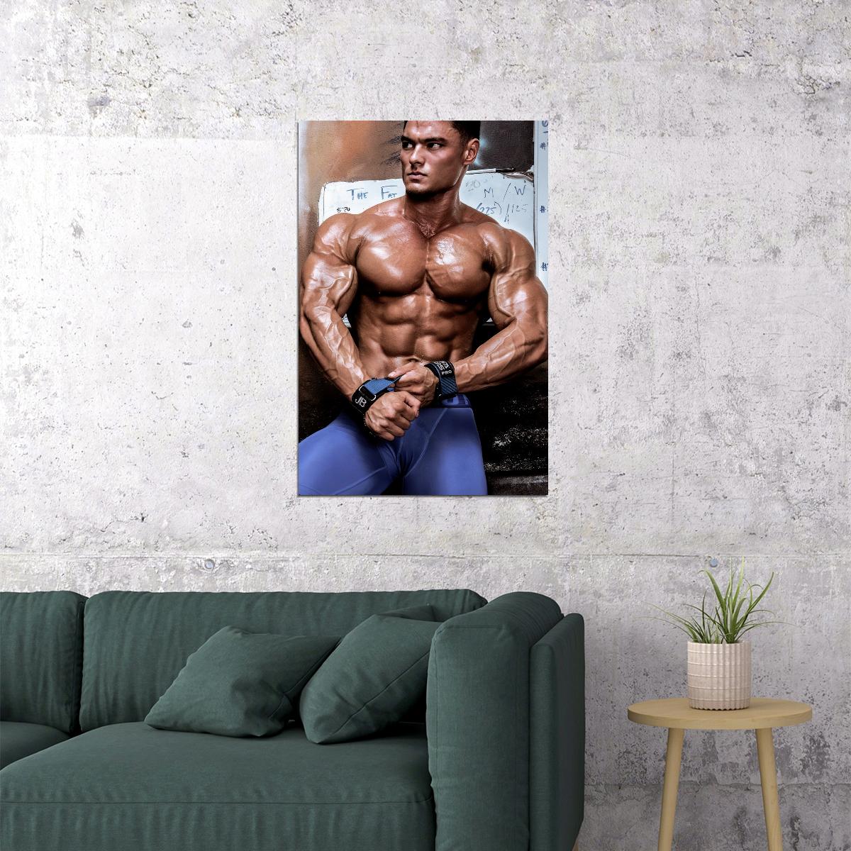 Jeremy Buendia Bodybuilder Poster Bodybuilding Workout HD Photo Print Inspirational Gym Decor Athletes Icon Wall Art Weightlifting Artwork Gifts for Fitness Lovers