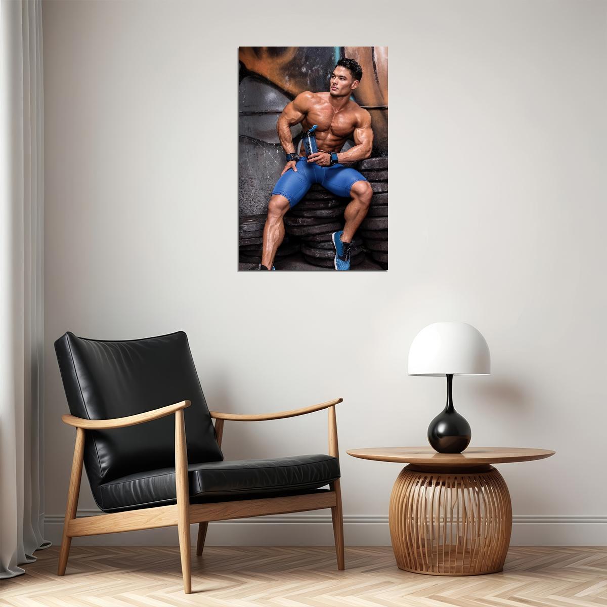 Jeremy Buendia Bodybuilder Poster Bodybuilding Workout HD Photo Print Motivational Gym Decor Athletes Icon Wall Art Weightlifting Artwork Gifts for Fitness Lovers