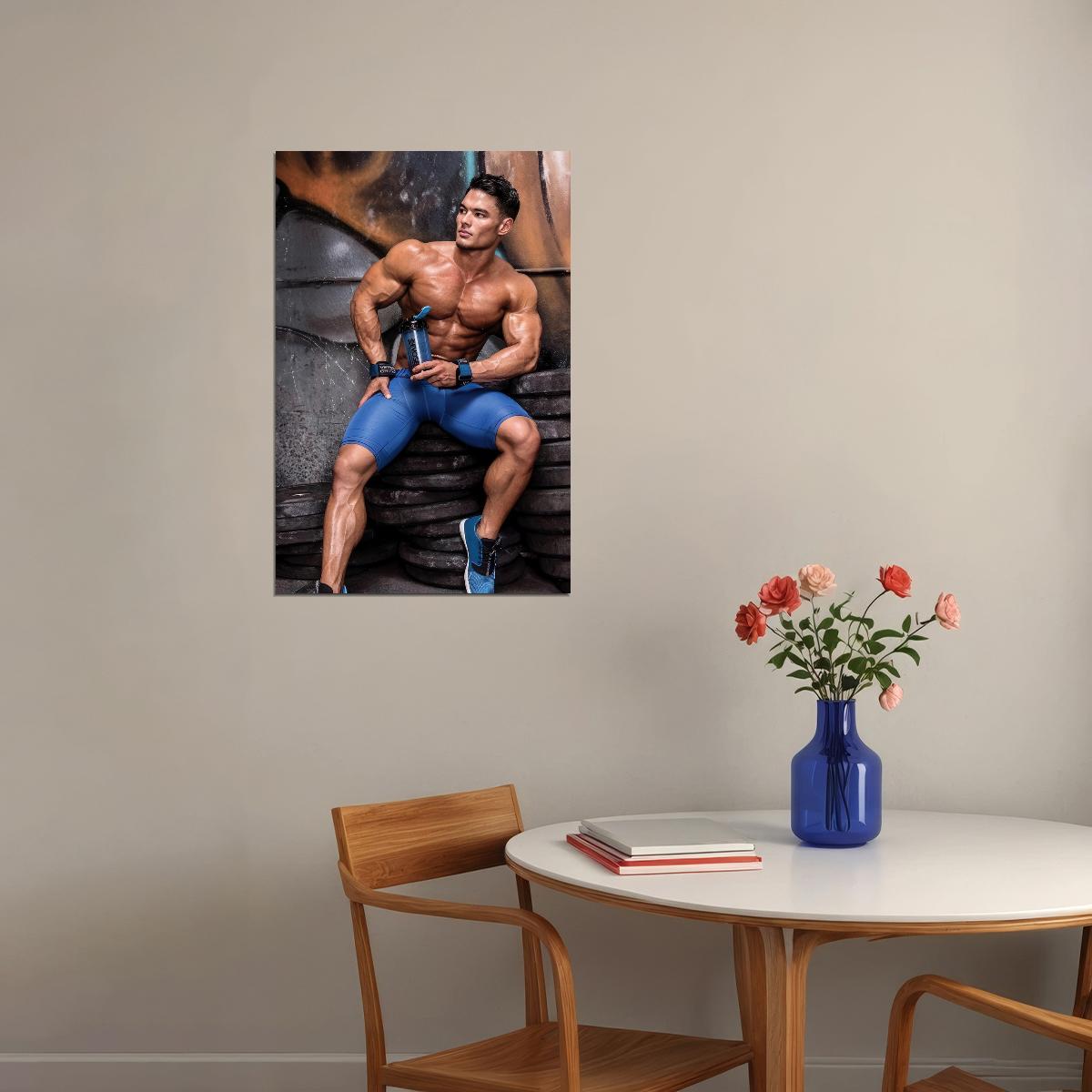 Jeremy Buendia Bodybuilder Poster Bodybuilding Workout HD Photo Print Motivational Gym Decor Athletes Icon Wall Art Weightlifting Artwork Gifts for Fitness Lovers