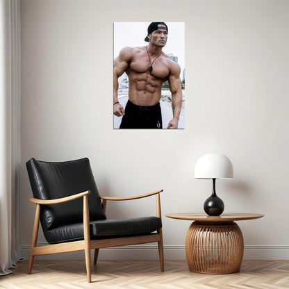 Jeremy Buendia Bodybuilder Poster Bodybuilding Workout HD Photo Print Inspirational Gym Decor Athletes Icon Wall Art Weightlifting Artwork Gifts for Fitness Lovers