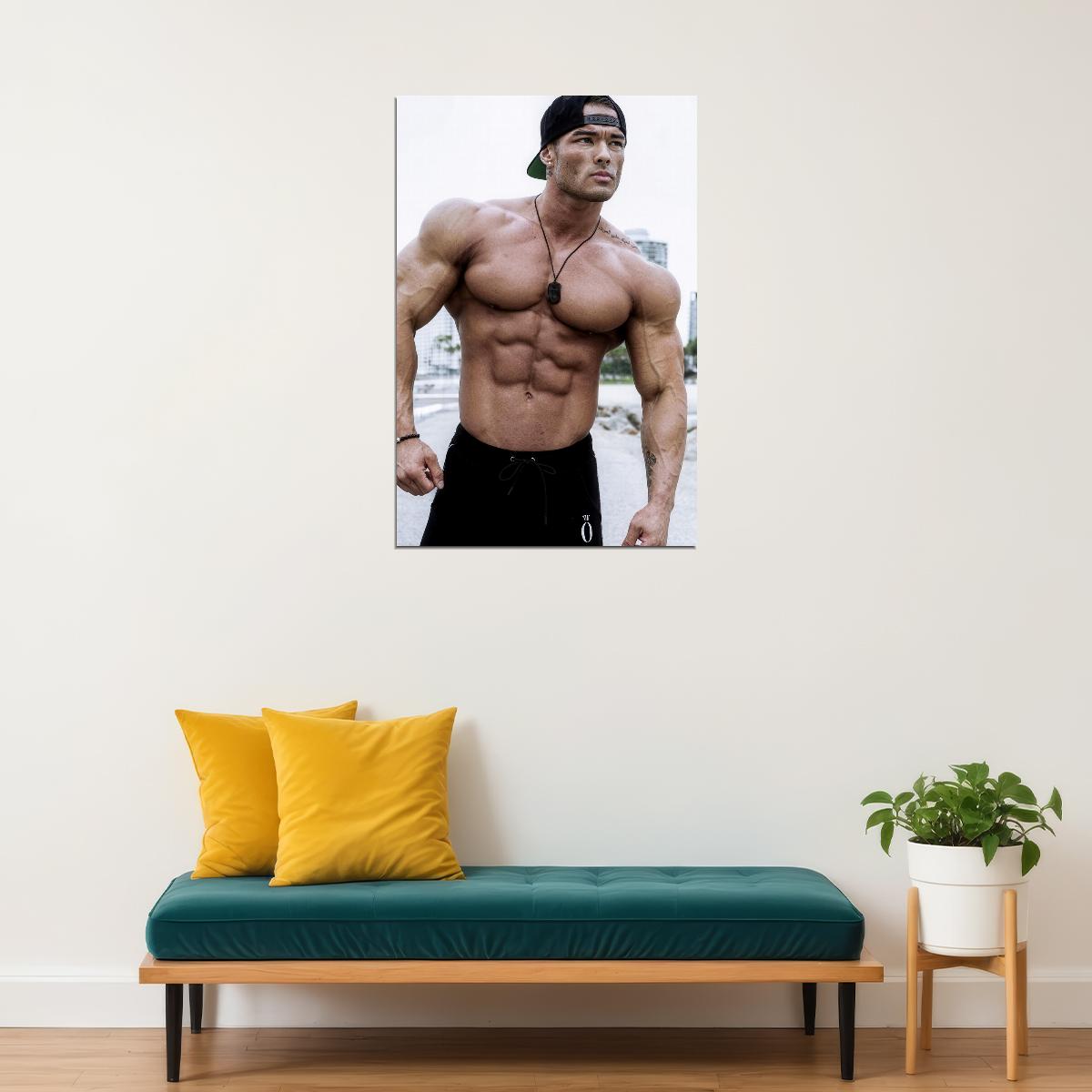 Jeremy Buendia Bodybuilder Poster Bodybuilding Workout HD Photo Print Inspirational Gym Decor Athletes Icon Wall Art Weightlifting Artwork Gifts for Fitness Lovers