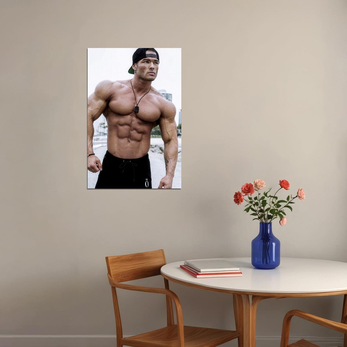 Jeremy Buendia Bodybuilder Poster Bodybuilding Workout HD Photo Print Inspirational Gym Decor Athletes Icon Wall Art Weightlifting Artwork Gifts for Fitness Lovers