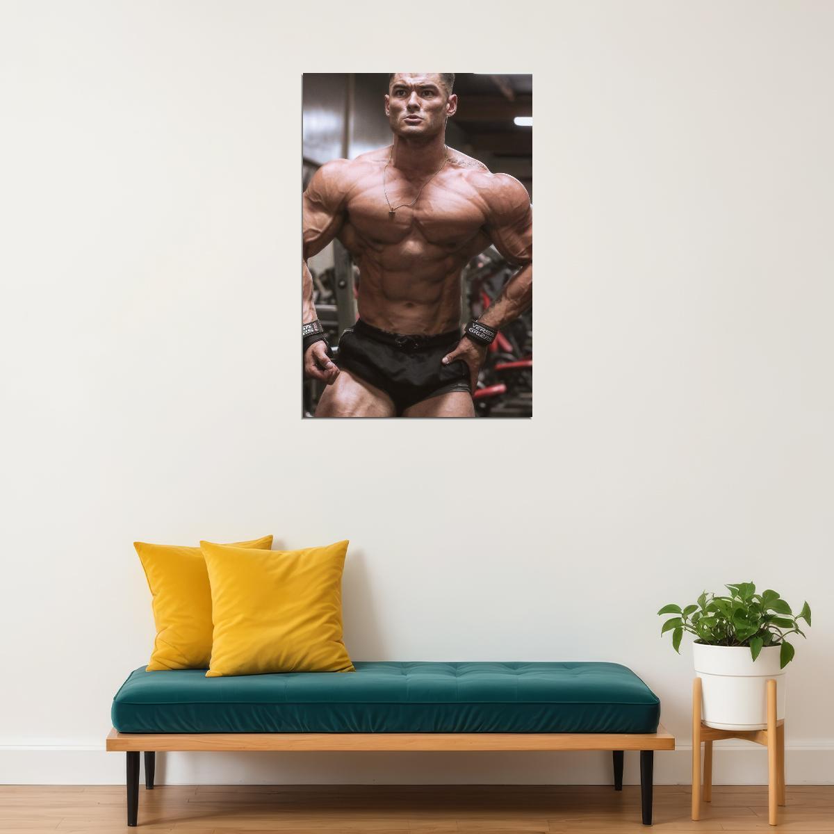 Jeremy Buendia Bodybuilder Poster Bodybuilding Workout HD Photo Print Motivational Gym Decor Athletes Icon Wall Art Weightlifting Artwork Gifts for Fitness Lovers
