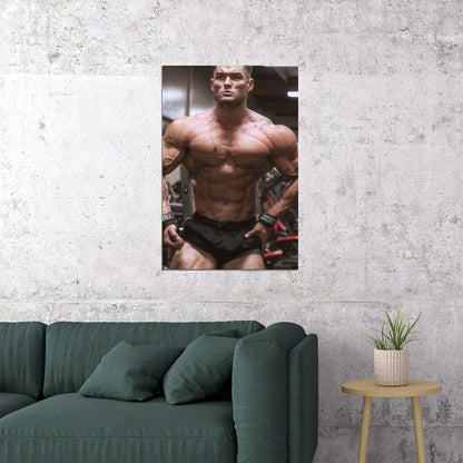 Jeremy Buendia Bodybuilder Poster Bodybuilding Workout HD Photo Print Motivational Gym Decor Athletes Icon Wall Art Weightlifting Artwork Gifts for Fitness Lovers