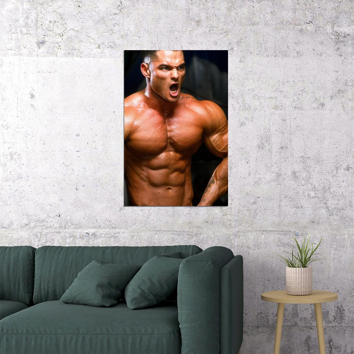 Jeremy Buendia Bodybuilder Poster Bodybuilding Workout HD Photo Print Inspirational Gym Decor Athletes Icon Wall Art Weightlifting Artwork Gifts for Fitness Lovers