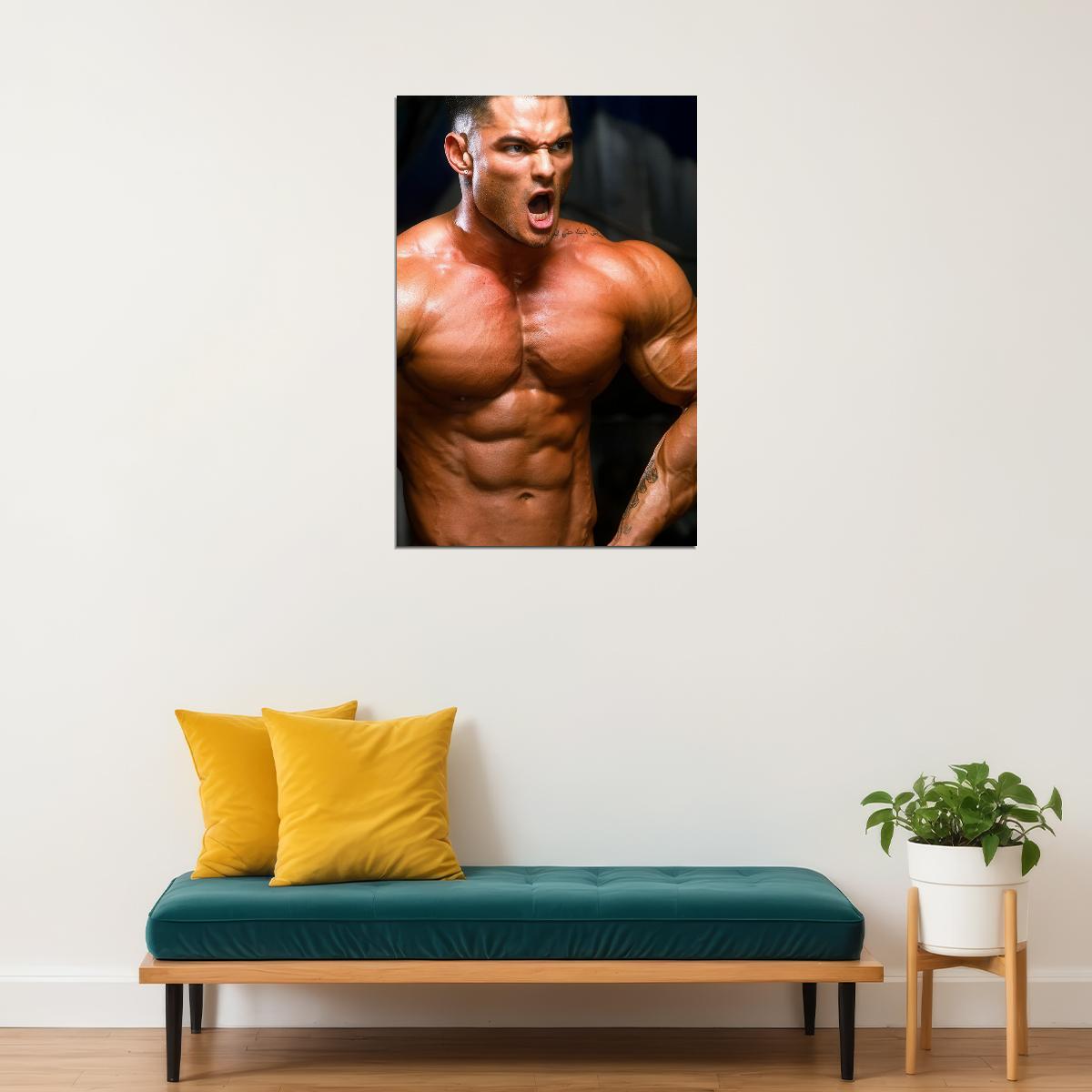 Jeremy Buendia Bodybuilder Poster Bodybuilding Workout HD Photo Print Inspirational Gym Decor Athletes Icon Wall Art Weightlifting Artwork Gifts for Fitness Lovers