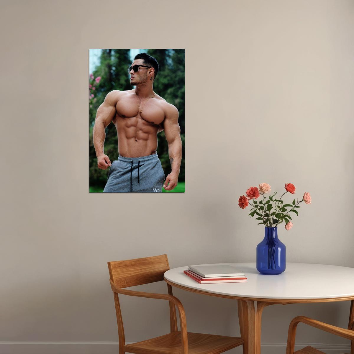 Jeremy Buendia Bodybuilder Poster Bodybuilding Workout HD Photo Print Motivational Gym Decor Athletes Icon Wall Art Weightlifting Artwork Gifts for Fitness Lovers