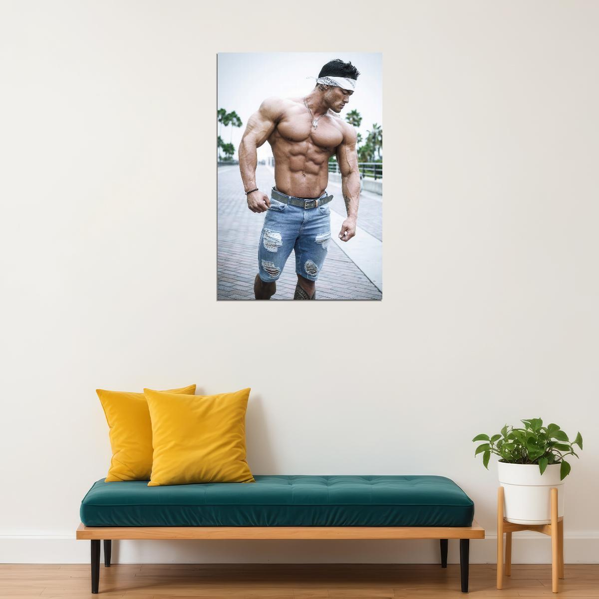 Jeremy Buendia Bodybuilder Poster Bodybuilding Workout HD Photo Print Inspirational Gym Decor Athletes Icon Wall Art Weightlifting Artwork Gifts for Fitness Lovers