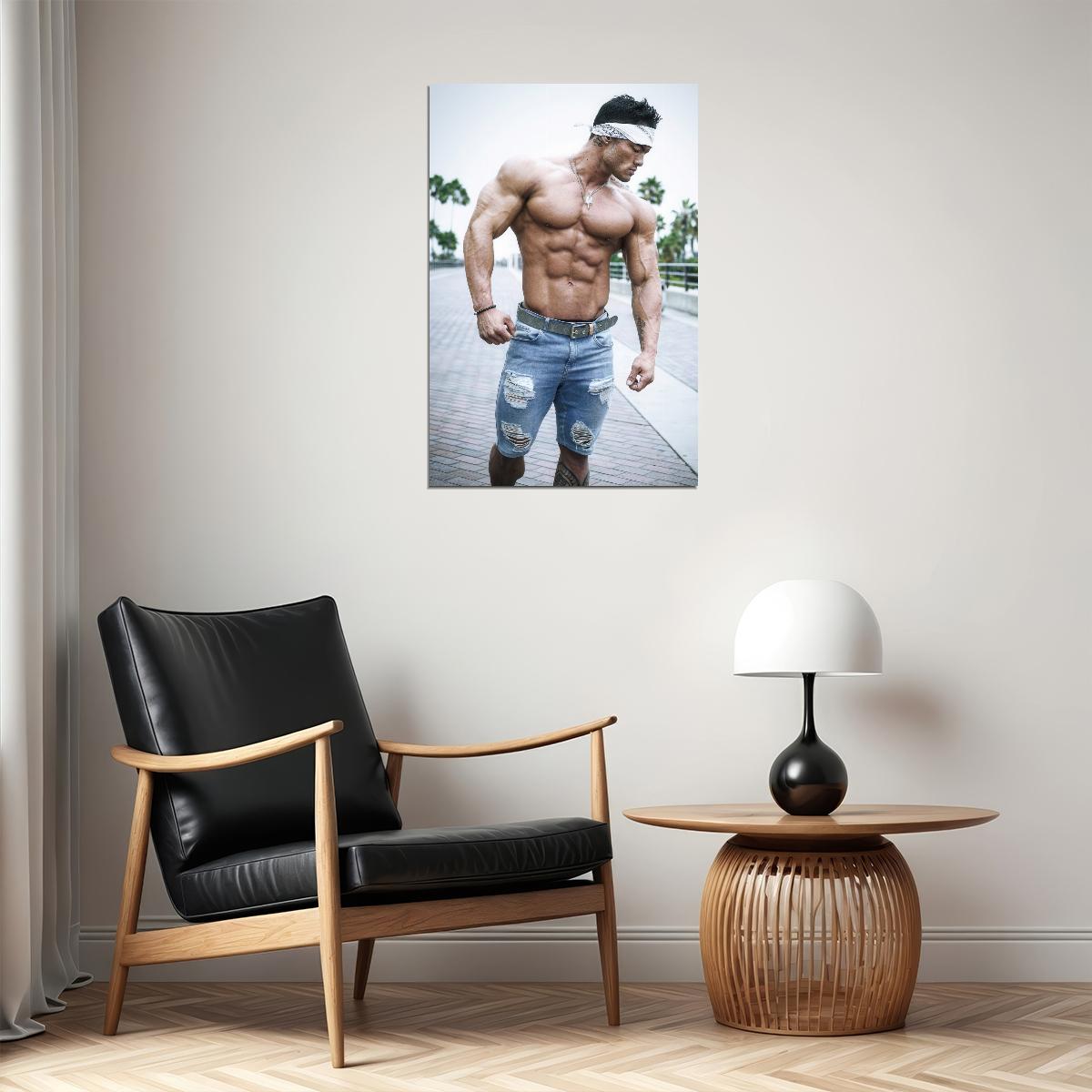 Jeremy Buendia Bodybuilder Poster Bodybuilding Workout HD Photo Print Inspirational Gym Decor Athletes Icon Wall Art Weightlifting Artwork Gifts for Fitness Lovers