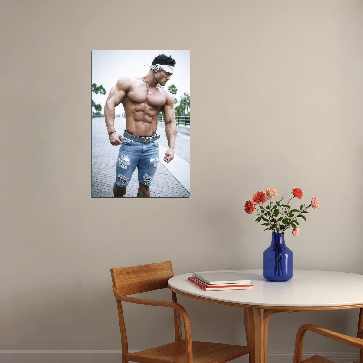Jeremy Buendia Bodybuilder Poster Bodybuilding Workout HD Photo Print Inspirational Gym Decor Athletes Icon Wall Art Weightlifting Artwork Gifts for Fitness Lovers