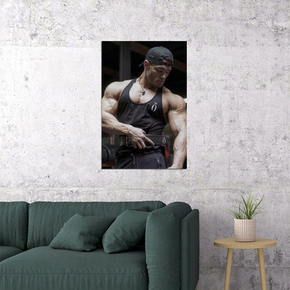 Jeremy Buendia Bodybuilder Poster Bodybuilding Workout HD Photo Print Motivational Gym Decor Athletes Icon Wall Art Weightlifting Artwork Gifts for Fitness Lovers