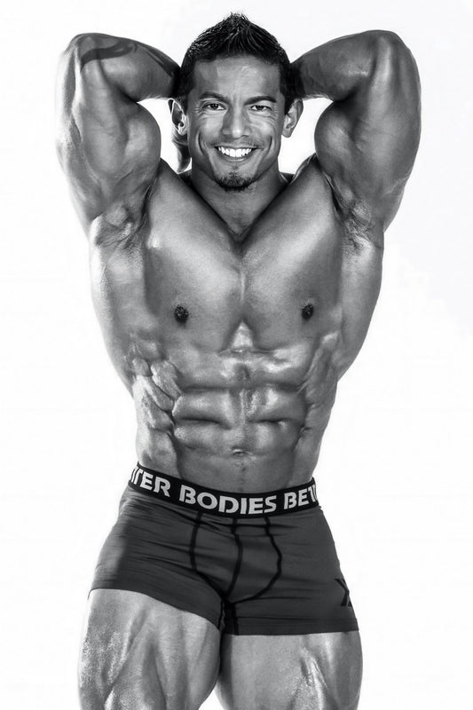 Stan McQuay Black And White Famous Bodybuilder Poster Abdominals and Thighs Pose Bodybuilding Workout HD Photo Print Motivational Gym Decor Athletes Icon Wall Art - xonomax