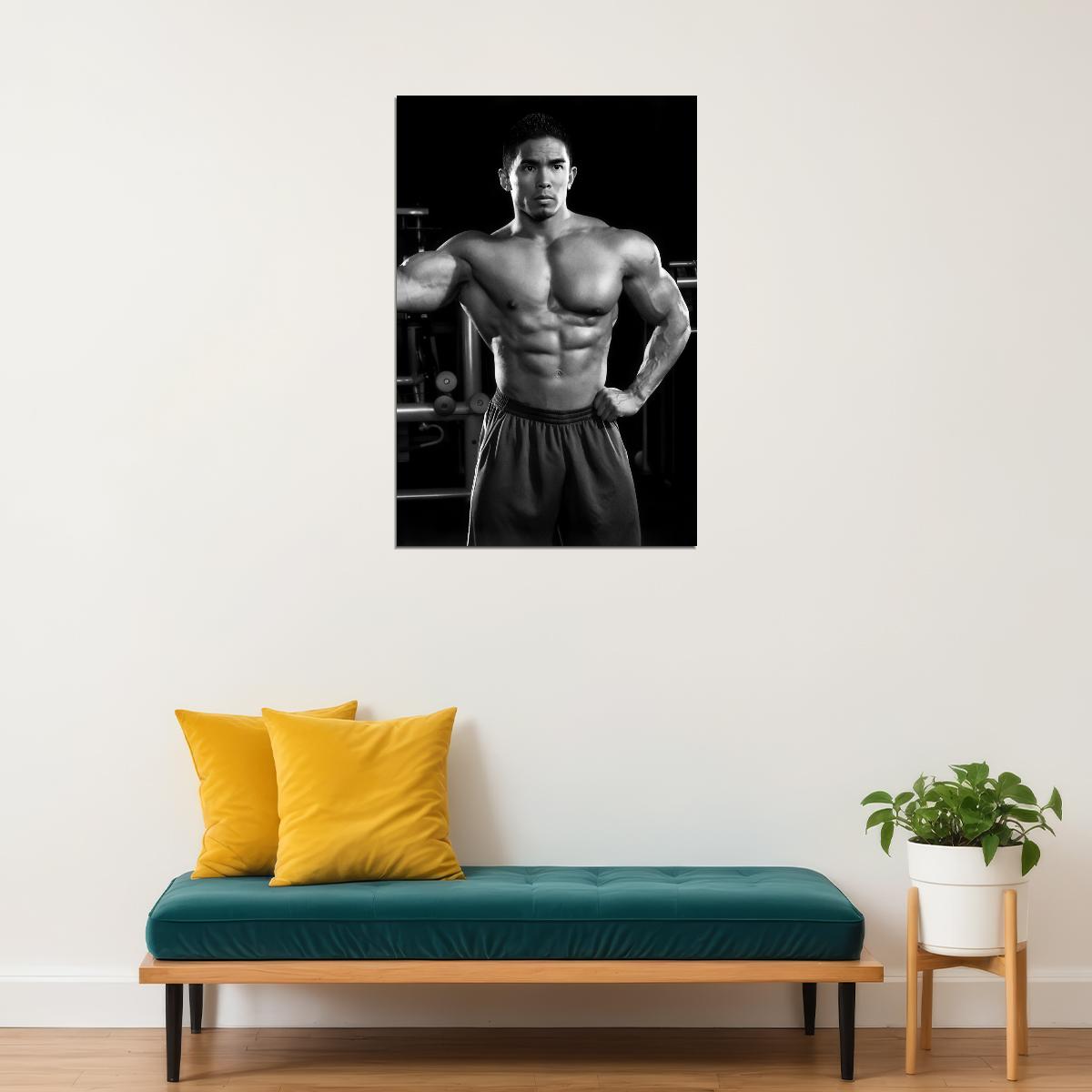 Stan McQuay Black And White Famous Bodybuilder Poster Bodybuilding Workout HD Photo Print Inspirational Gym Decor Athletes Icon Wall Art Weightlifting Artwork - xonomax
