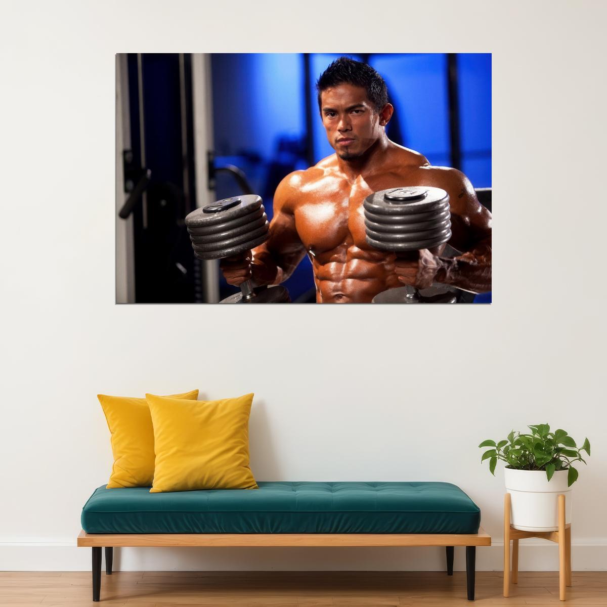 Stan McQuay Gum Shot Famous Bodybuilder Poster Bodybuilding Workout HD Photo Print Inspirational Gym Decor Athletes Icon Wall Art Weightlifting Artwork Gifts for Fitness Lovers - xonomax