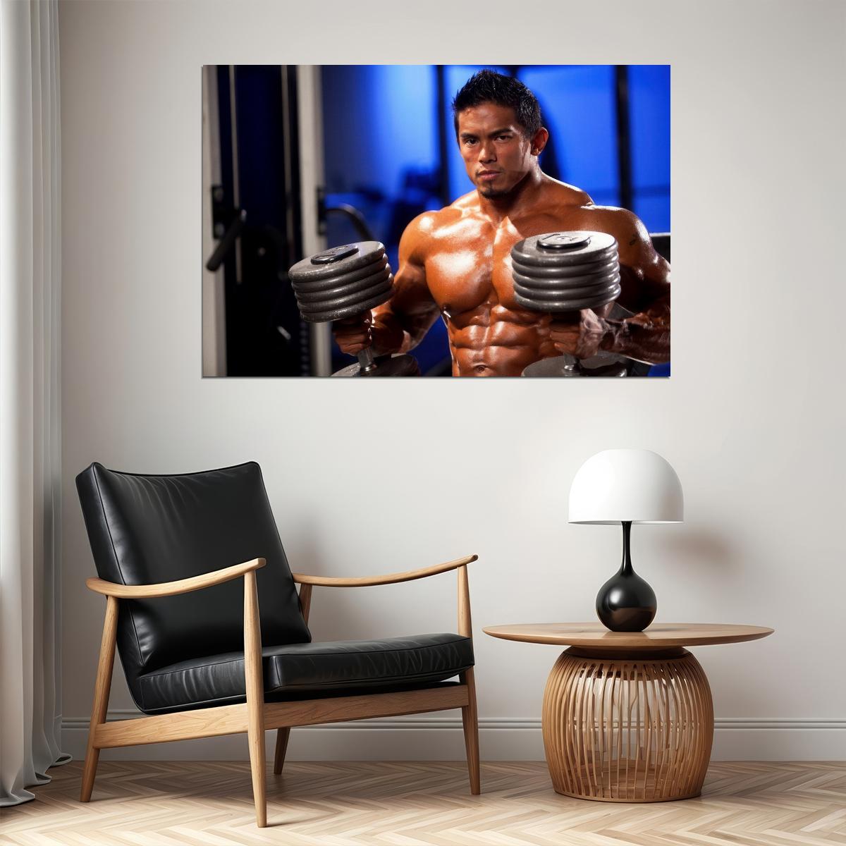 Stan McQuay Gum Shot Famous Bodybuilder Poster Bodybuilding Workout HD Photo Print Inspirational Gym Decor Athletes Icon Wall Art Weightlifting Artwork Gifts for Fitness Lovers - xonomax