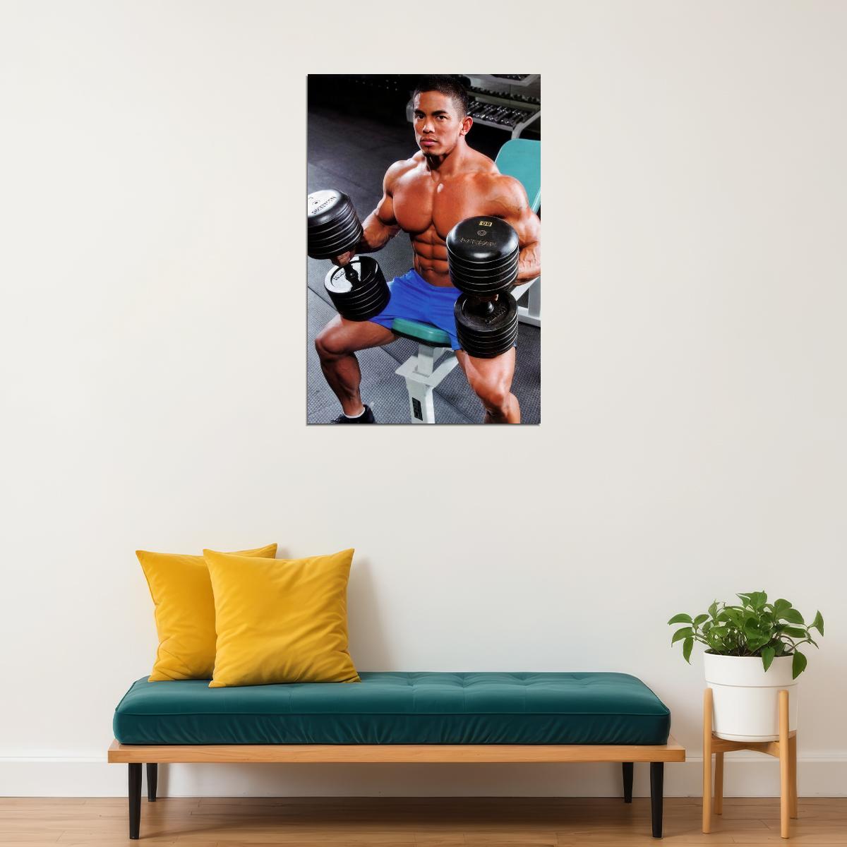 Stan McQuay Gym Shot Famous Bodybuilder Poster Bodybuilding Workout HD Photo Print Motivational Gym Decor Athletes Icon Wall Art Weightlifting Artwork Gifts for Fitness Lovers - xonomax