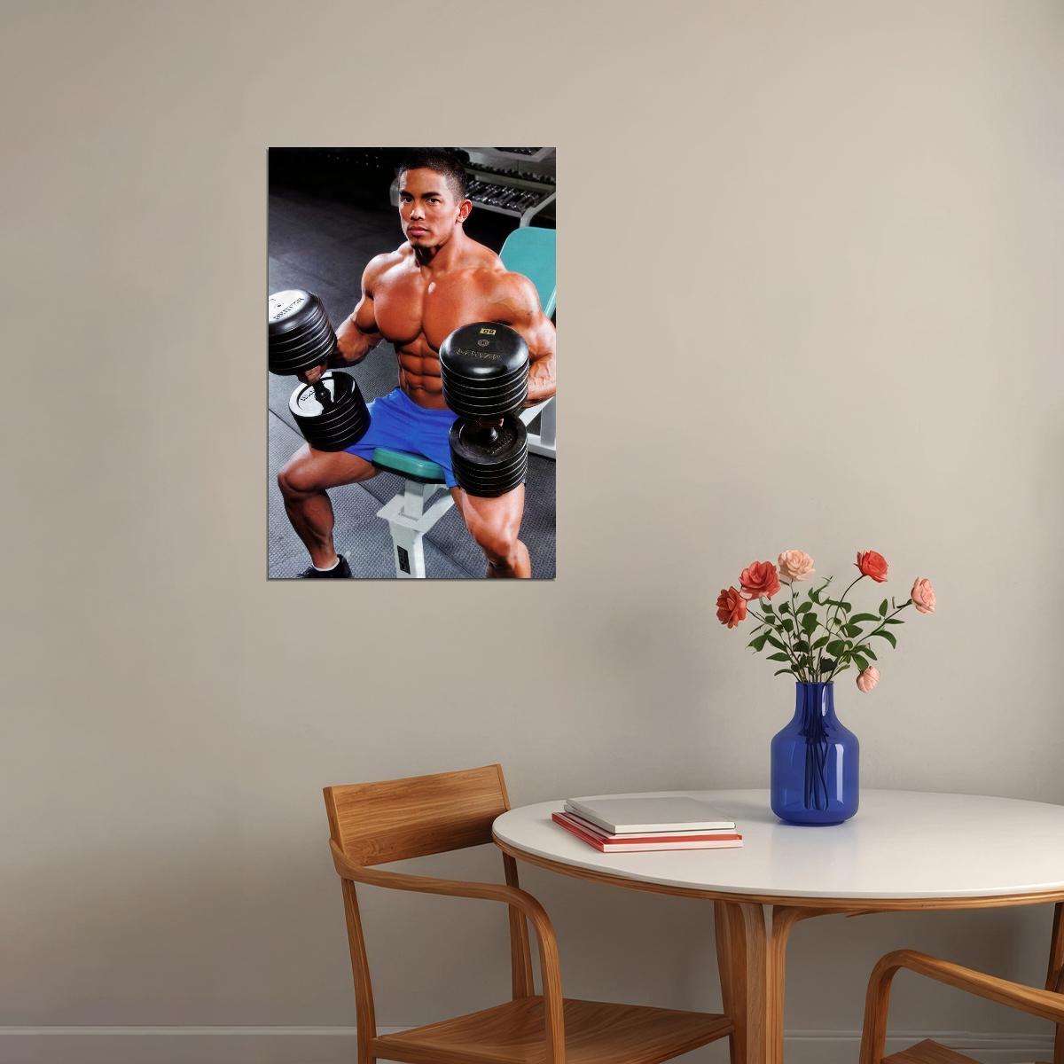 Stan McQuay Gym Shot Famous Bodybuilder Poster Bodybuilding Workout HD Photo Print Motivational Gym Decor Athletes Icon Wall Art Weightlifting Artwork Gifts for Fitness Lovers - xonomax