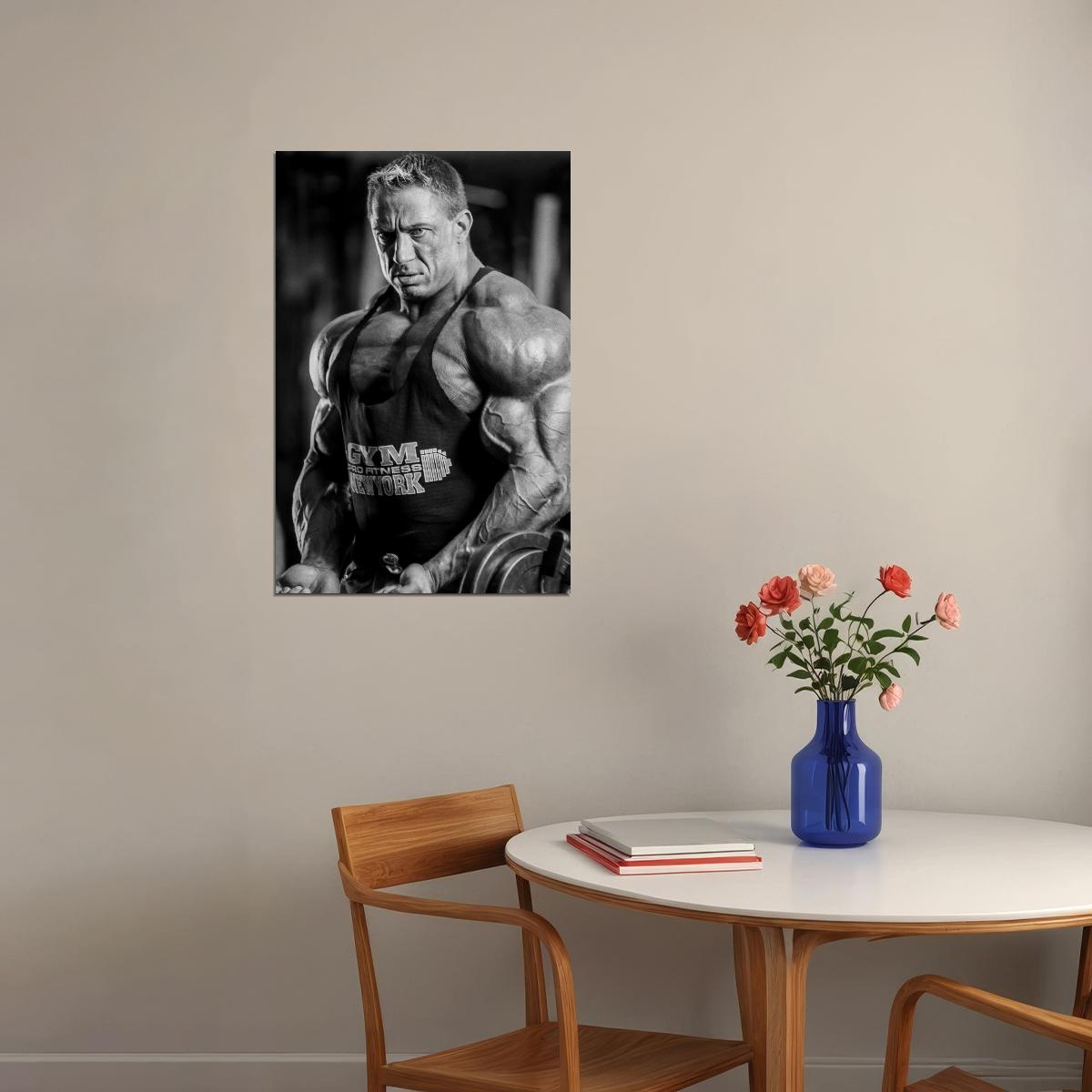Markus Ruhl Black And White Famous Bodybuilder Poster Bodybuilding Workout HD Photo Print Inspirational Gym Decor Athletes Icon Wall Art Weightlifting Artwork - xonomax