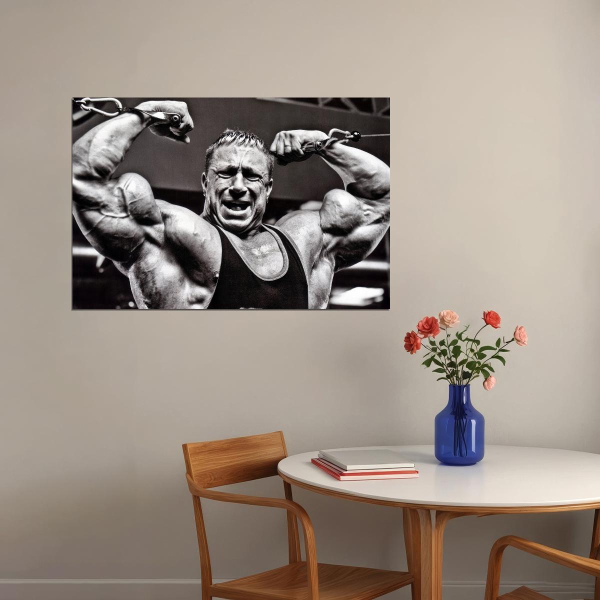 Markus Ruhl Gym Shot Black And White Famous Bodybuilder Poster Bodybuilding Workout HD Photo Print Motivational Gym Decor Athletes Icon Wall Art Weightlifting Artwork - xonomax