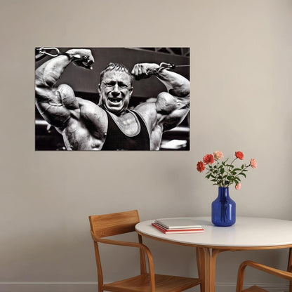 Markus Ruhl Gym Shot Black And White Famous Bodybuilder Poster Bodybuilding Workout HD Photo Print Motivational Gym Decor Athletes Icon Wall Art Weightlifting Artwork - xonomax