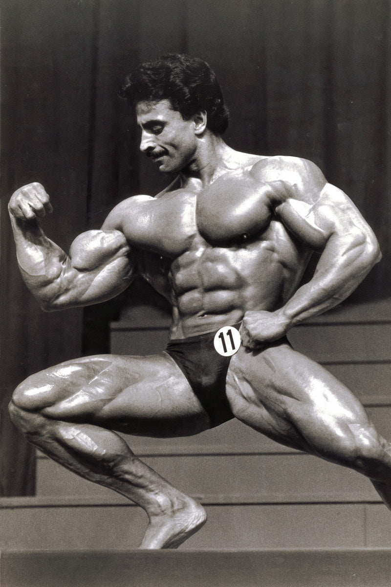 Samir Bannout Black And White Olympia Pose Famous Oldschool Bodybuilder Poster Bodybuilding Workout HD Photo Print Motivational Gym Decor Athletes Icon Wall Art