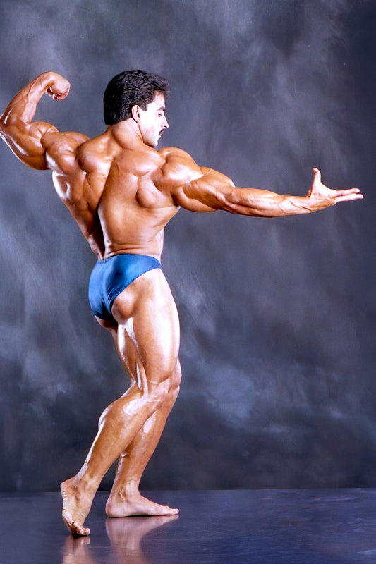 Samir Bannout Posing Famous Oldschool Bodybuilder Poster Bodybuilding Workout HD Photo Print Motivational Gym Decor Athletes Icon Wall Art Weightlifting Artwork