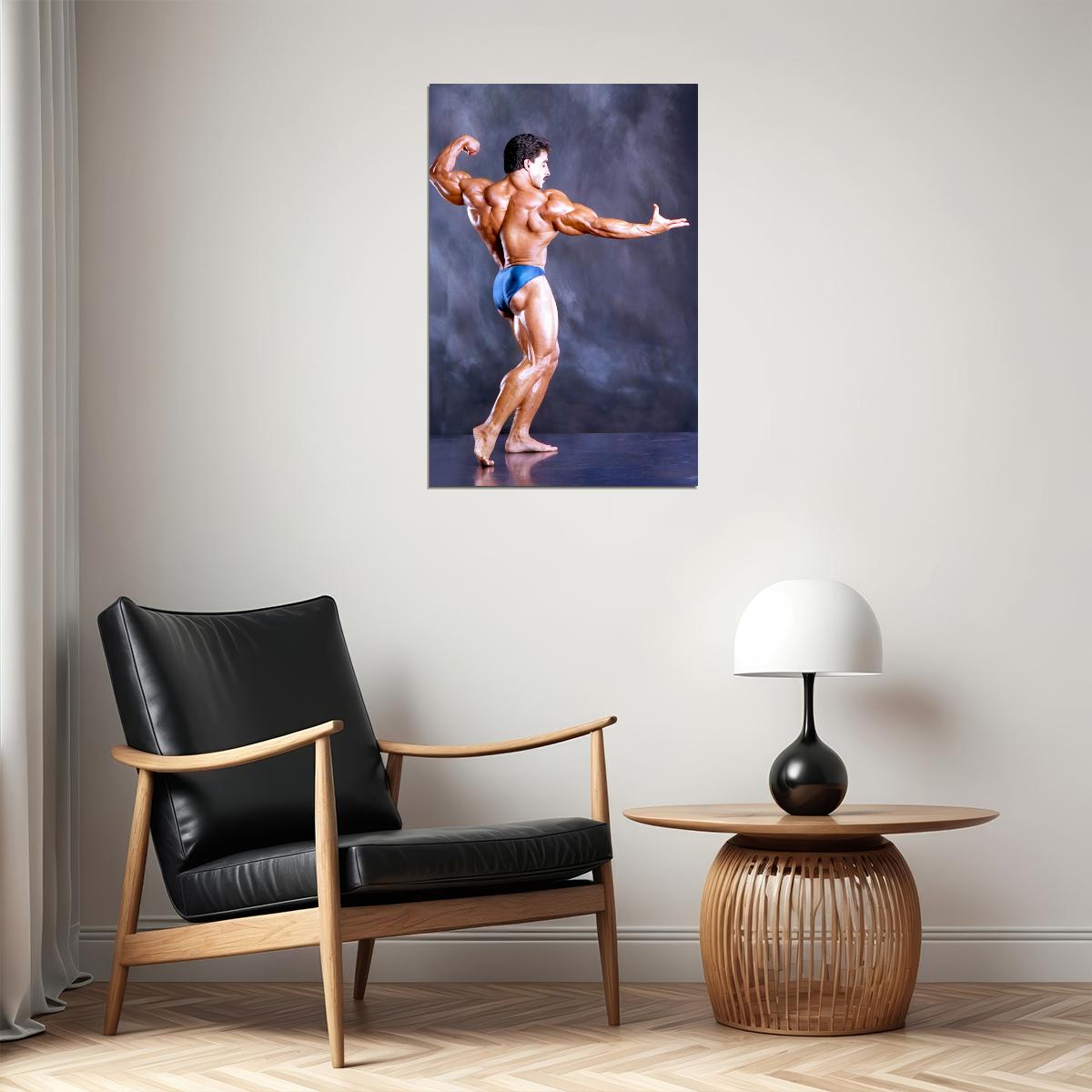 Samir Bannout Posing Famous Oldschool Bodybuilder Poster Bodybuilding Workout HD Photo Print Motivational Gym Decor Athletes Icon Wall Art Weightlifting Artwork