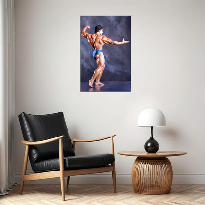 Samir Bannout Posing Famous Oldschool Bodybuilder Poster Bodybuilding Workout HD Photo Print Motivational Gym Decor Athletes Icon Wall Art Weightlifting Artwork