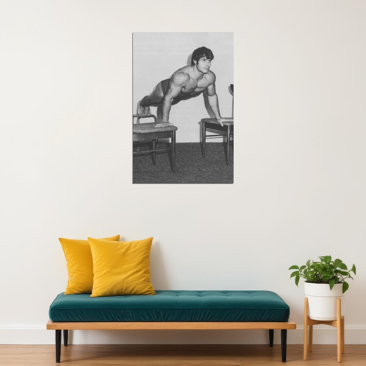 Franco Columbu Black And White Famous Oldschool Bodybuilder Poster Bodybuilding Workout HD Photo Print Motivational Gym Decor Athletes Icon Wall Art Weightlifting Artwork - xonomax