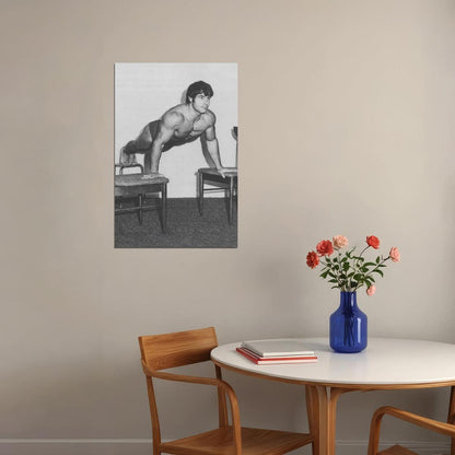 Franco Columbu Black And White Famous Oldschool Bodybuilder Poster Bodybuilding Workout HD Photo Print Motivational Gym Decor Athletes Icon Wall Art Weightlifting Artwork - xonomax