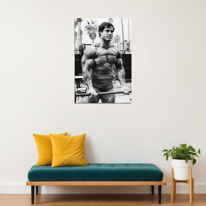 Franco Columbu Black And White Famous Oldschool Bodybuilder Poster Bodybuilding Workout HD Photo Print Inspirational Gym Decor Athletes Icon Wall Art Weightlifting Artwork - xonomax
