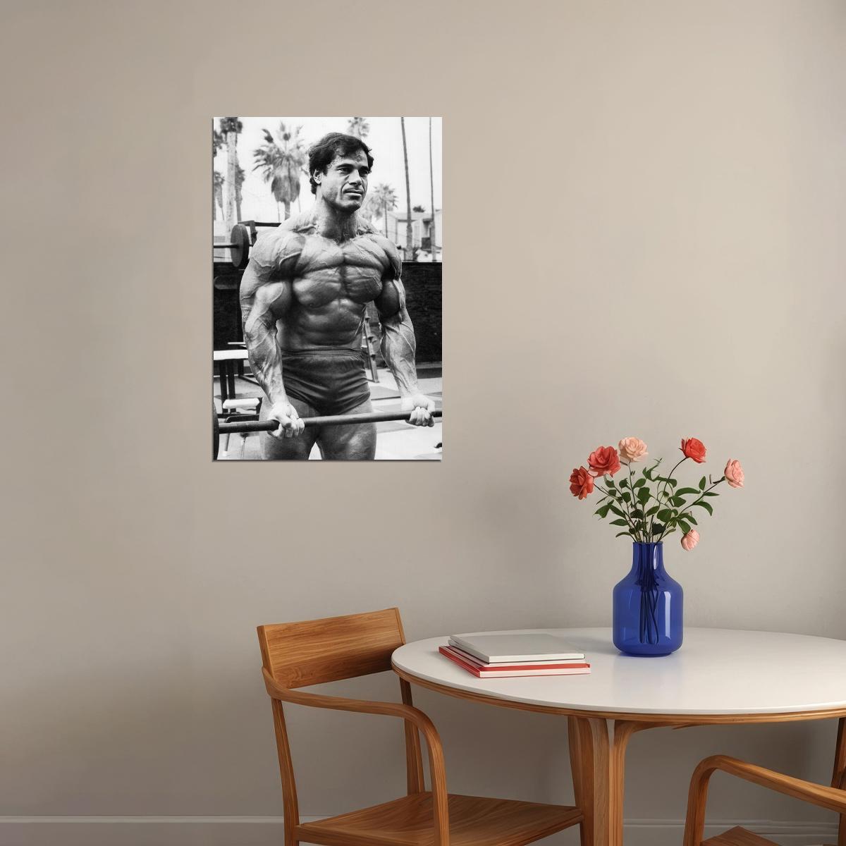 Franco Columbu Black And White Famous Oldschool Bodybuilder Poster Bodybuilding Workout HD Photo Print Inspirational Gym Decor Athletes Icon Wall Art Weightlifting Artwork - xonomax