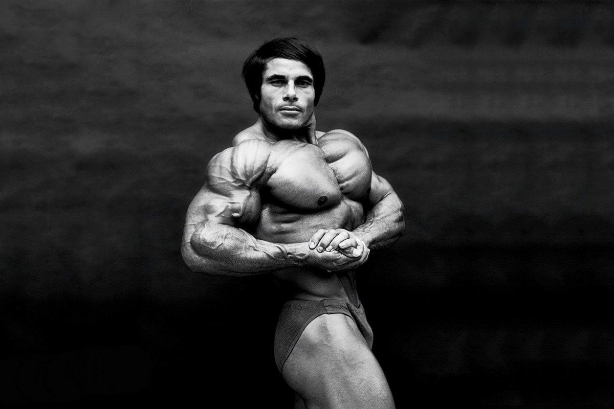 Franco Columbu Side Chest Pose Black And White Famous Oldschool Bodybuilder Poster Bodybuilding Workout HD Photo Print Motivational Gym Decor Athletes Icon Wall Art - xonomax