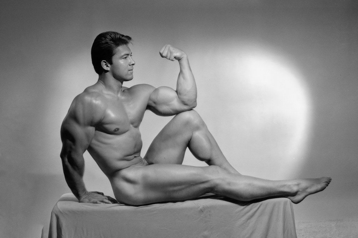 Larry Scott Pose Black And White Famous Oldschool Bodybuilder Poster Bodybuilding Workout HD Photo Print Inspirational Gym Decor Athletes Icon Wall Art Weightlifting Artwork - xonomax