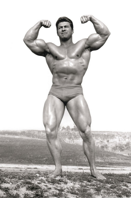 Larry Scott Posing Black And White Famous Oldschool Bodybuilder Poster Bodybuilding Workout HD Photo Print Motivational Gym Decor Athletes Icon Wall Art Weightlifting Artwork - xonomax