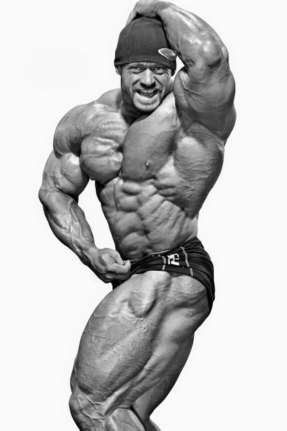 Branch Warren Black And White Famous Bodybuilder Poster Bodybuilding Workout HD Photo Print Inspirational Gym Decor Athletes Icon Wall Art Weightlifting Artwork - xonomax