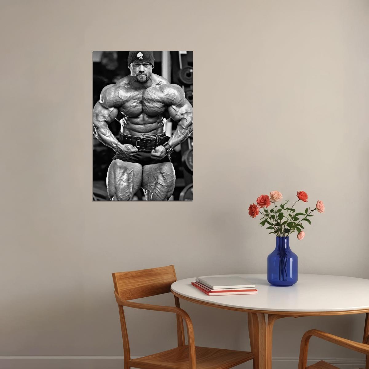 Branch Warren Black And White Most Muscular Pose Famous Bodybuilder Poster Bodybuilding Workout HD Photo Print Motivational Gym Decor Athletes Icon Wall Art Weightlifting Artwork - xonomax