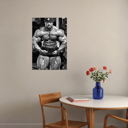 Branch Warren Black And White Most Muscular Pose Famous Bodybuilder Poster Bodybuilding Workout HD Photo Print Motivational Gym Decor Athletes Icon Wall Art Weightlifting Artwork - xonomax