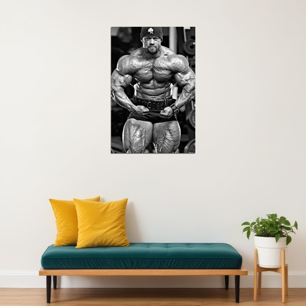 Branch Warren Black And White Most Muscular Pose Famous Bodybuilder Poster Bodybuilding Workout HD Photo Print Motivational Gym Decor Athletes Icon Wall Art Weightlifting Artwork - xonomax